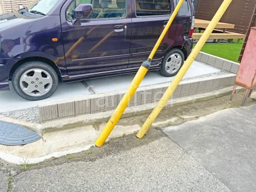 駐車場ガレージ床 土間コンクリート バラス砕石目地