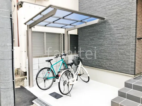 サイクルポート 自転車バイク屋根 LIXIL ネスカF ミニ フラット屋根