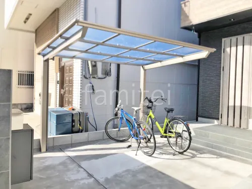 サイクルポート 自転車バイク屋根 LIXIL ネスカF ミニ フラット屋根