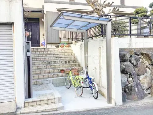 サイクルポート 自転車バイク屋根 LIXIL ネスカF ミニ フラット屋根