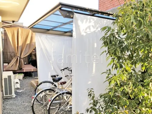 サイクルポート 自転車バイク屋根 LIXIL フーゴF フラット屋根