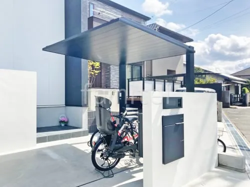 サイクルポート 自転車バイク屋根 LIXIL カーポートSC ミニ フラット屋根 吊り下げ屋根