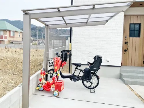 サイクルポート 自転車バイク屋根 LIXIL ネスカF ミニ フラット屋根