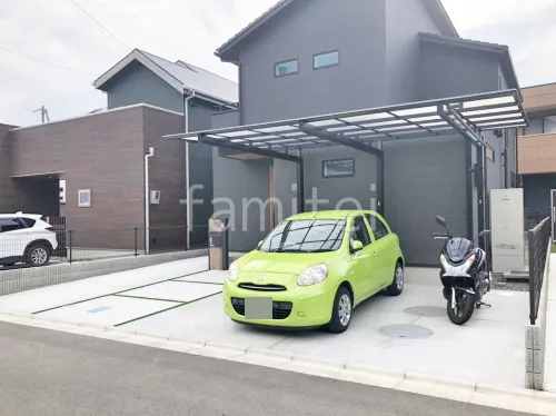 カーポート１台 （単棟） 三協アルミ ニューマイリッシュ 逆勾配 フラット屋根 前下がり屋根