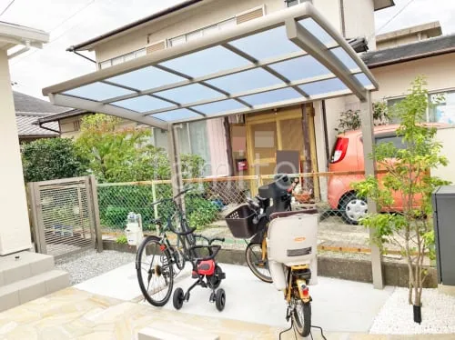 サイクルポート 自転車バイク屋根 LIXIL ネスカR ミニ アール屋根