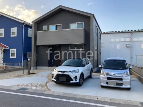 駐車場ガレージ床 土間コンクリート 錆砂利目地