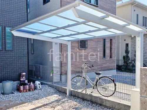 サイクルポート 自転車バイク屋根 LIXIL ネスカＦ フラット屋根