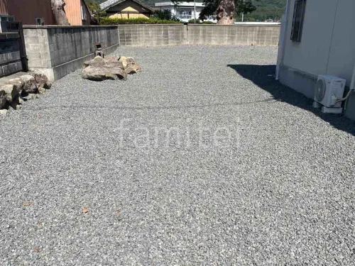 除草 整地 砕石敷き 防草シート加工