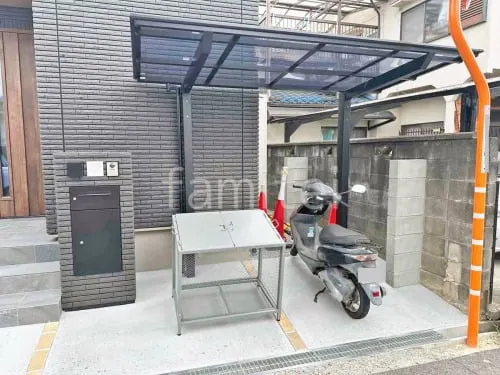 サイクルポート 自転車バイク屋根 LIXIL ネスカF ミニ フラット屋根