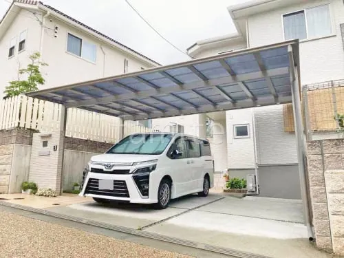 カーポート２台(ワイド) ツイン LIXIL ネスカＦ フラット屋根