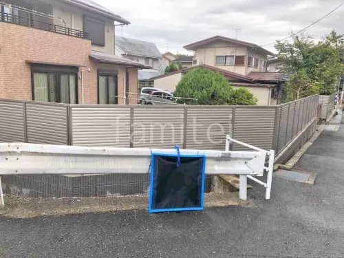 ブロック塀 （化粧ブロック） ユニソン ジャスティ  アルミ形材 フェンス LIXIL AB YL3型 横ルーバー3 目隠し