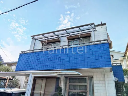 ２階ベランダ屋根  YKKAP ソラリアF フラット屋根 スタンダード 壁付