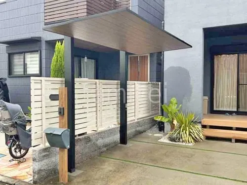 サイクルポート 自転車バイク屋根 LIXIL 木製調 カーポートSC ミニ フラット屋根 吊り下げ屋根