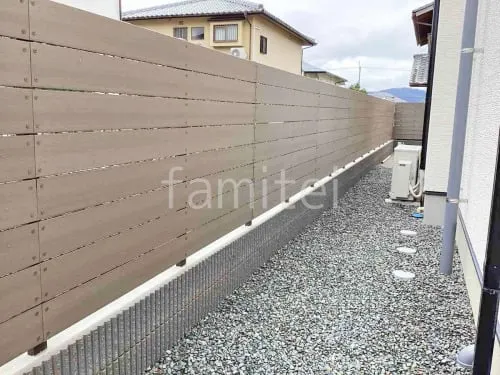 犬走り 防犯砂利敷き バラス砕石 防草シート加工