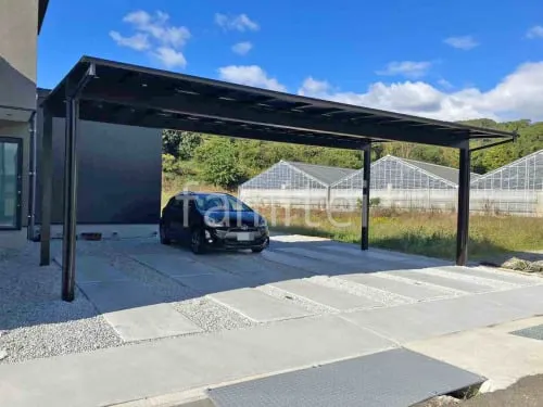 カーポート３台 （横ワイド トリプル） YKKAP エフルージュ FIRST フラット屋根