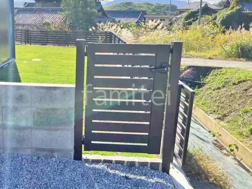 片開き 門扉 YKKAP シンプレオYS2型 横スリット 