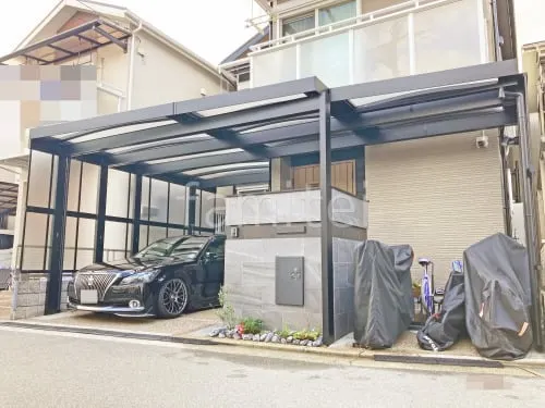 リフォームシンプル オープン外構