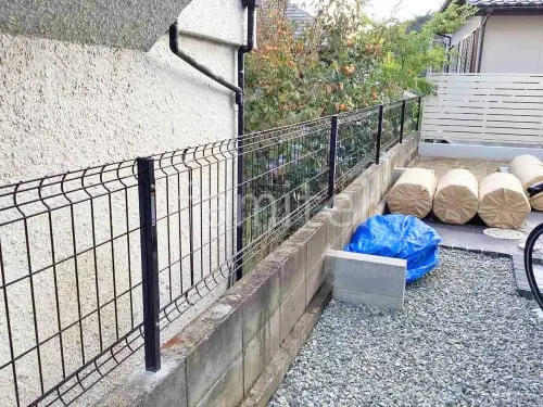 スチールメッシュ フェンス YKKAP イーネット3F型 スチール柱 境界・メッシュ