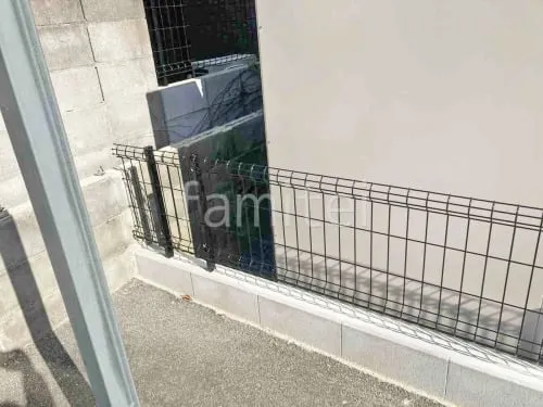 ブロック塀 （化粧ブロック） 太陽エコブロックス 普通CB  スチールメッシュ フェンス YKKAP イーネット3F型 スチール柱 境界・メッシュ