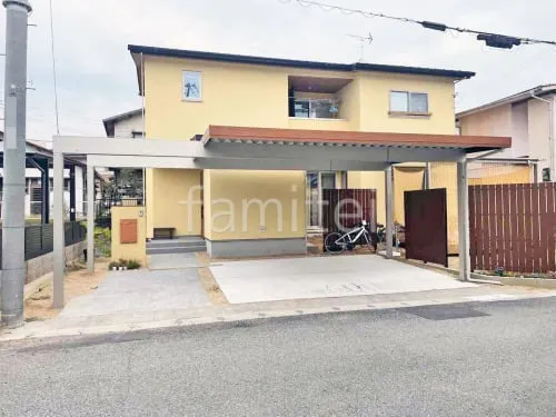 カーポート２台(ワイド) ツイン YKKAP 木製調 ジーポートPro 積雪30cm対応 フラット屋根 折板屋根