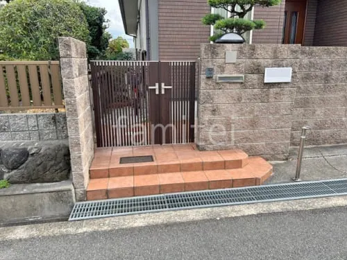 親子両開き 門扉 LIXIL 木製調 AB ウッディTS1型 