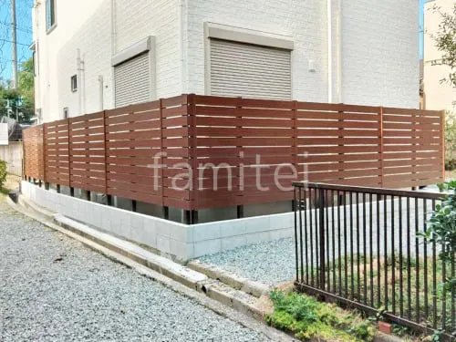 人工木・樹脂 フェンス（木調） F＆F マイティウッド デコll 高尺タイプ 目隠し 木調・ラティス 樹脂