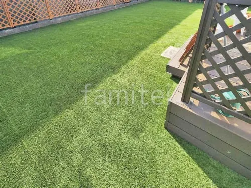 人工芝 防草シート加工 グリーンフィールド リアリーターフ ミドル 25mm 