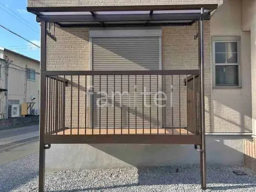 バルコニー YKKAP ルシアスバルコニー 縦格子 雨除け屋根 YKKAP ソラリアテラス屋根 1階用 F型フラット屋根