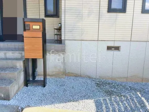 防犯砂利敷き バラス砕石 防草シート加工