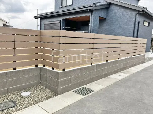 ブロック塀 （化粧ブロック） 東洋工業 トーヨーイース ワン  人工木・樹脂 フェンス（木調） F＆F ニコボード 目隠し 木調・ラティス 樹脂