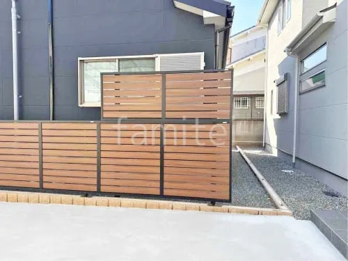 目隠しフェンス塀 LIXIL 木製調AB YS3-K型 2段柱 上段のみ