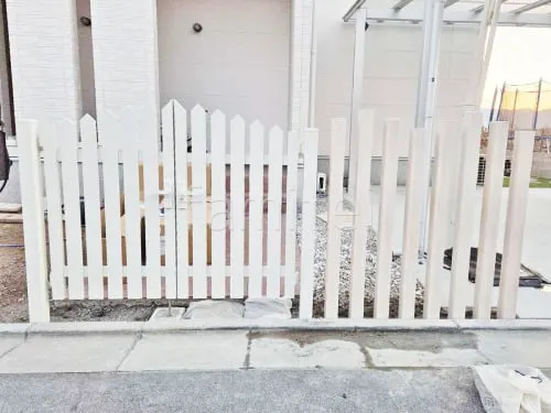 門扉 LIXIL アメリカン1型 両開き 木製調デザインアルミ角柱 プランパーツ 角材