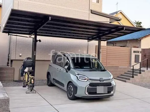 カーポート１台 （単棟） YKKAP エフルージュ FIRST プラス フラット屋根