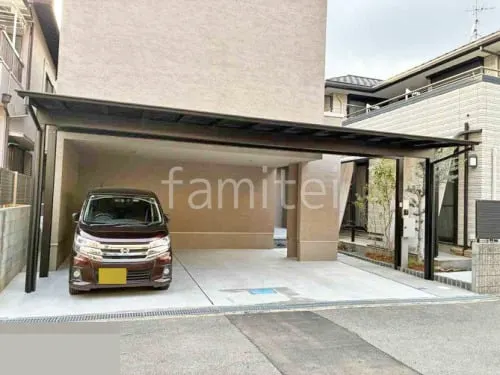 カーポート３台 （横ワイド トリプル） LIXIL フーゴF フラット屋根