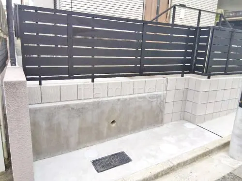 アルミ形材 フェンス LIXIL AB YS3型 横スリット3 目隠し ブロック塀 （化粧ブロック） ユニソン シルマ 