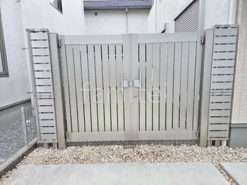 両開き 門扉 YKKAP シンプレオTS2型 たてスリット 