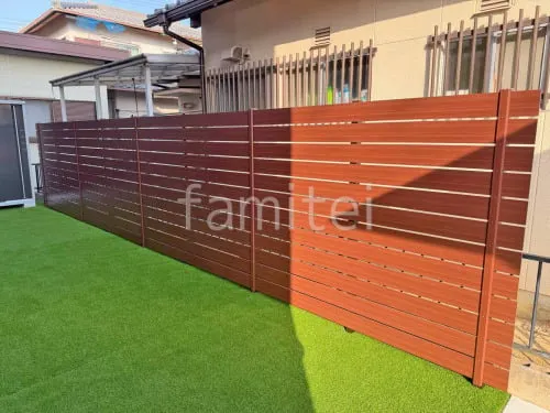 人工木・樹脂 フェンス（木調） F＆F マイティウッド デコll 高尺タイプ 目隠し 木調・ラティス 樹脂