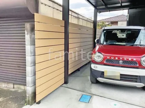 人工木・樹脂 フェンス（木調） F＆F ニコボード 高尺タイプ 目隠し 木調・ラティス 樹脂