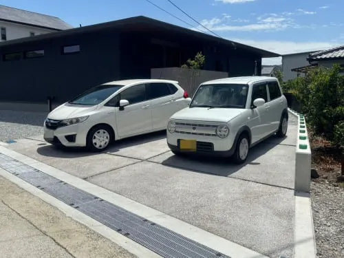 新築和モダン オープン外構