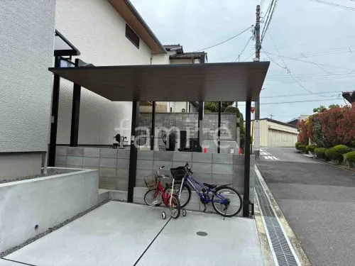 サイクルポート 自転車バイク屋根 LIXIL 木製調 カーポートSC ミニ フラット屋根 吊り下げ屋根