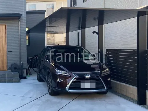 カーポート２台(縦) 連棟 LIXIL カーポートSC フラット屋根 吊り下げ屋根
