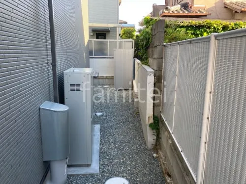 犬走り 防犯砂利敷き バラス砕石 防草シート加工