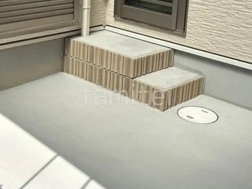 化粧ブロック階段 ユニソン アルタ モルタル仕上げ