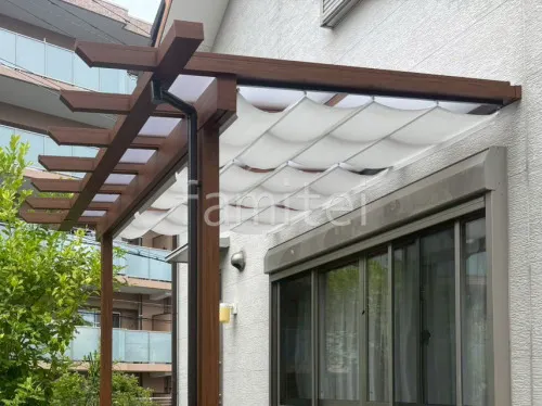 天井カーテン 本体色 キャラメルチーク 屋根色 トーメイマット