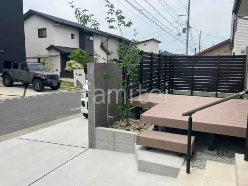 植栽 シンボルツリー 落葉樹 アオダモ ロックガーデン 栗石敷き