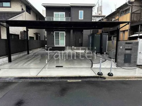 カーポート３台 （横ワイド トリプル） YKKAP エフルージュ FIRST フラット屋根