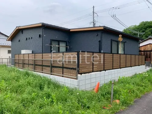 木製調AB YS3-K型 横スリット3 2段柱 60角