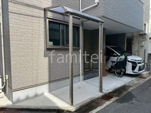 １階テラス屋根 （雨除け） LIXIL スピーネR アール屋根 スタンダード 壁付