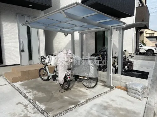 サイクルポート 自転車バイク屋根 LIXIL ネスカF ミニ フラット屋根
