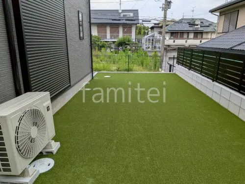 人工芝敷き 施主支給